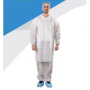 Vanch Disposable Nonwoven medical visitor coat SMS lab coat